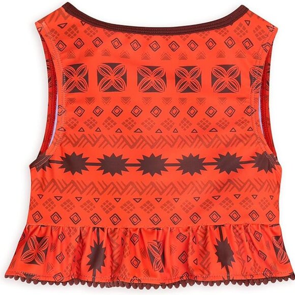 Disney Store Girls Moana Deluxe Two-Piece Swim Set (L) - Picture 3 of 6
